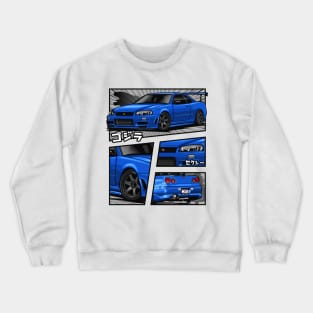 GTR R-34 Manga Series (Blue) Crewneck Sweatshirt